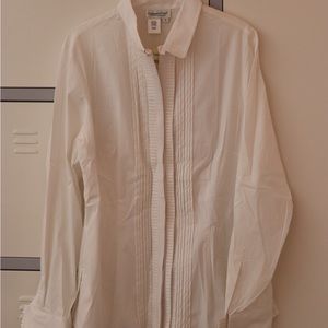 NWT Coldwater Creek Frilly Button Down